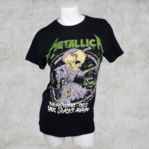 Metallica "Their Money Tips Her Scales Again" Skull Graphic Mens / Unisex Tee